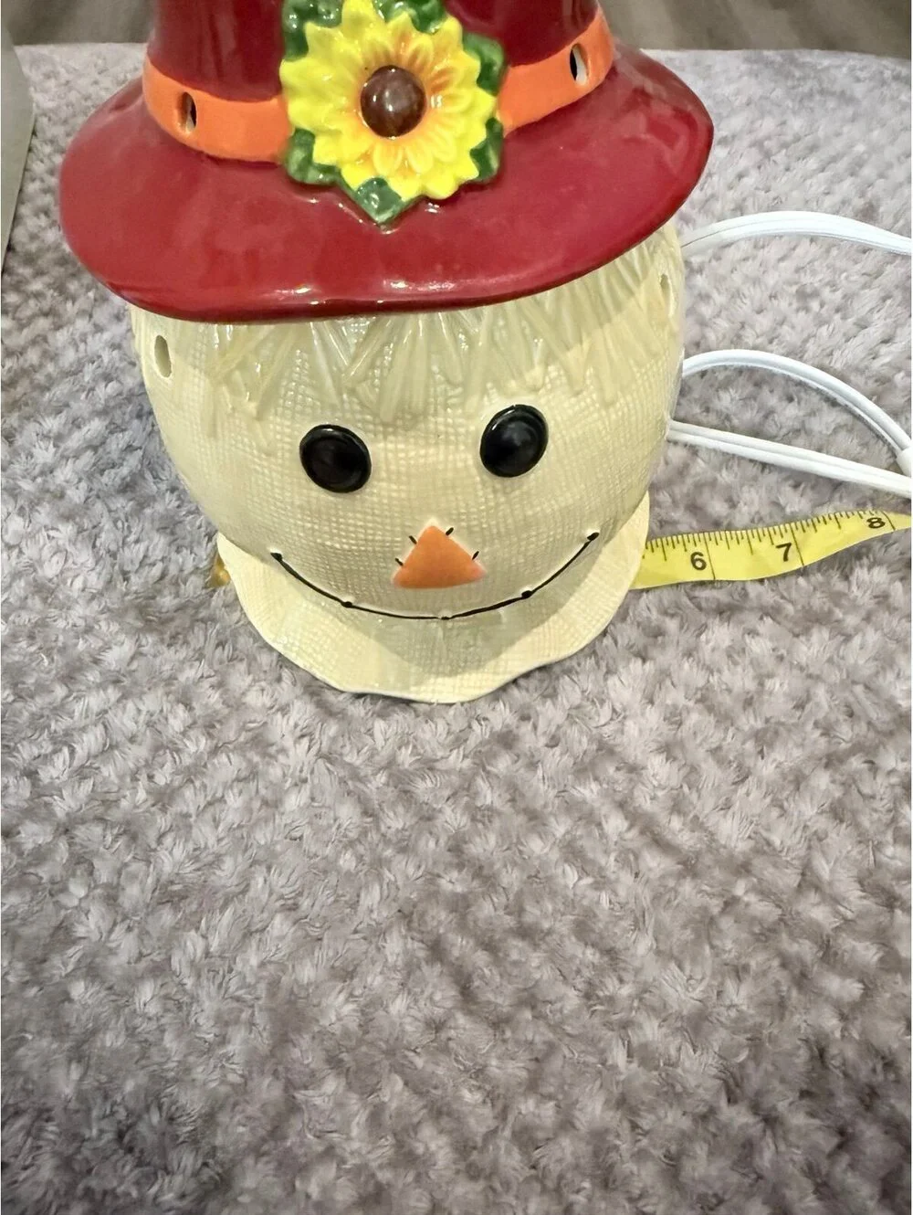 Scentsy Scarecrow Premium Warmer – Retired Ceramic Fall Harvest Wax Warmer